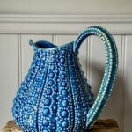 Blue Porcelain Sea Urchin Jug - Image 2