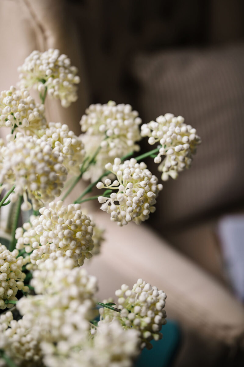 Artificial White Allium Seed Spray