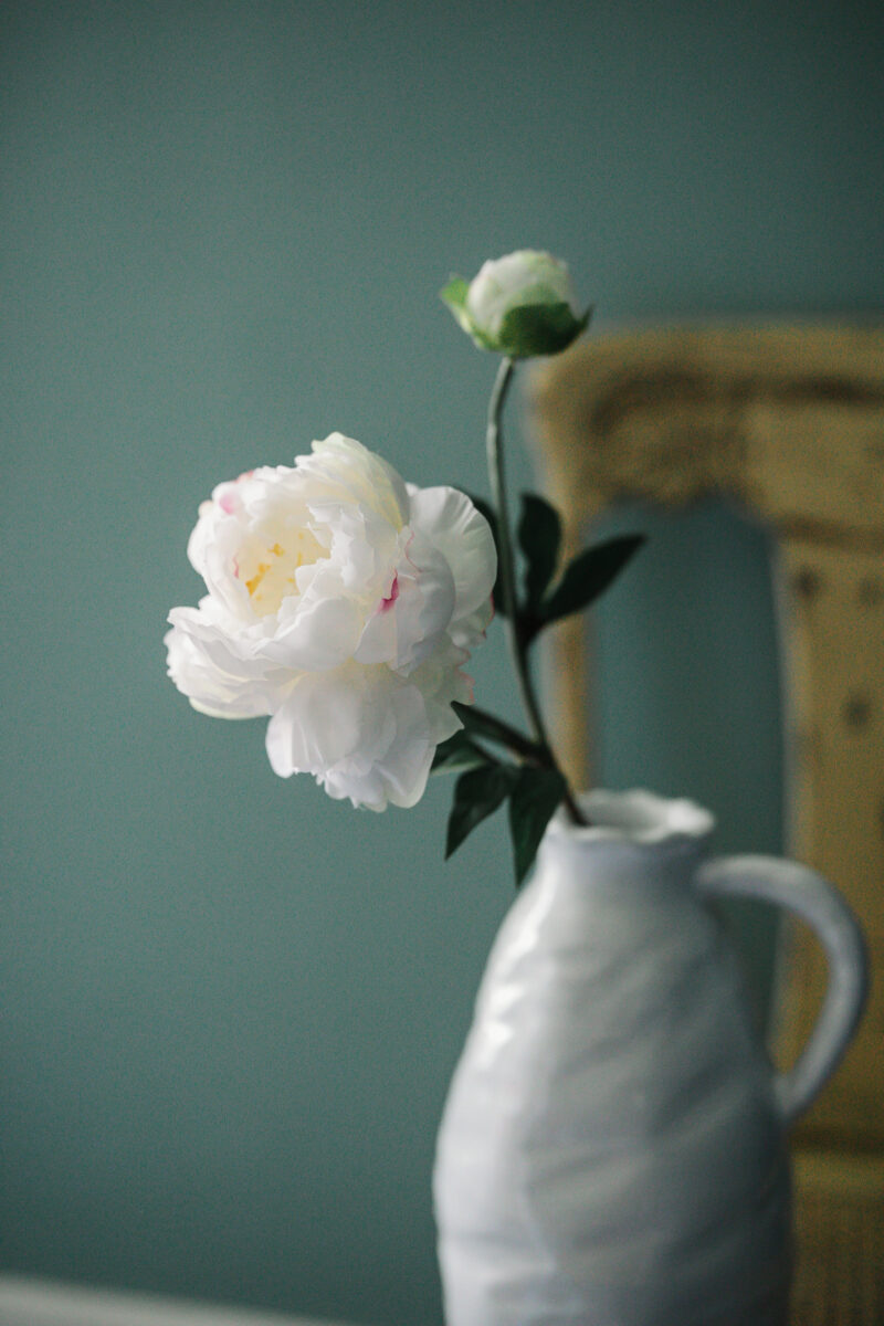 Artificial White Peony | Faux Stems | Artificial Blooms