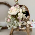 Cream & Pink 'Real Touch' Artificial Rose (Large) - Image 2