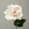 Cream & Pink 'Real Touch' Artificial Rose (Large) - Image 3