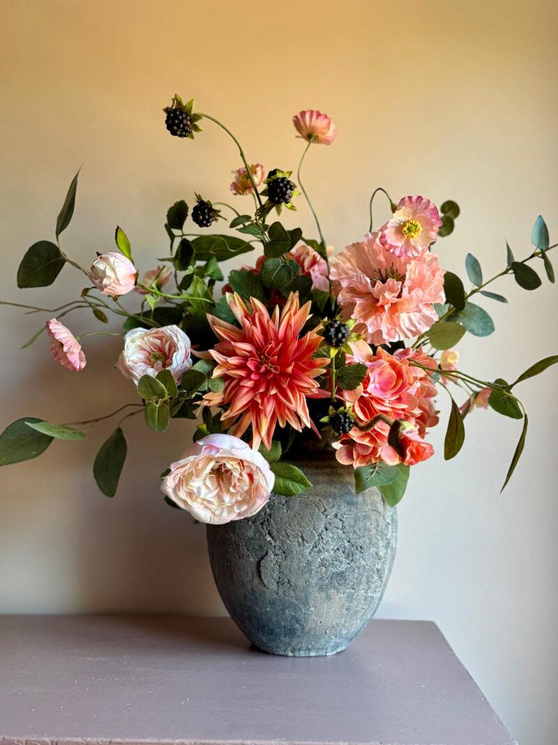 Faux Corals & Pinks Arrangement - Image 6