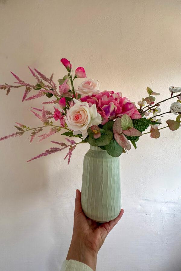 One-off Pink Bouquet & Vase
