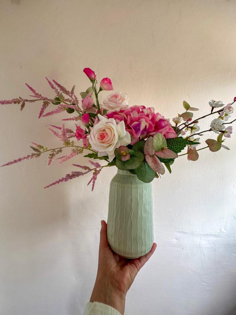 One-off Pink Bouquet & Vase