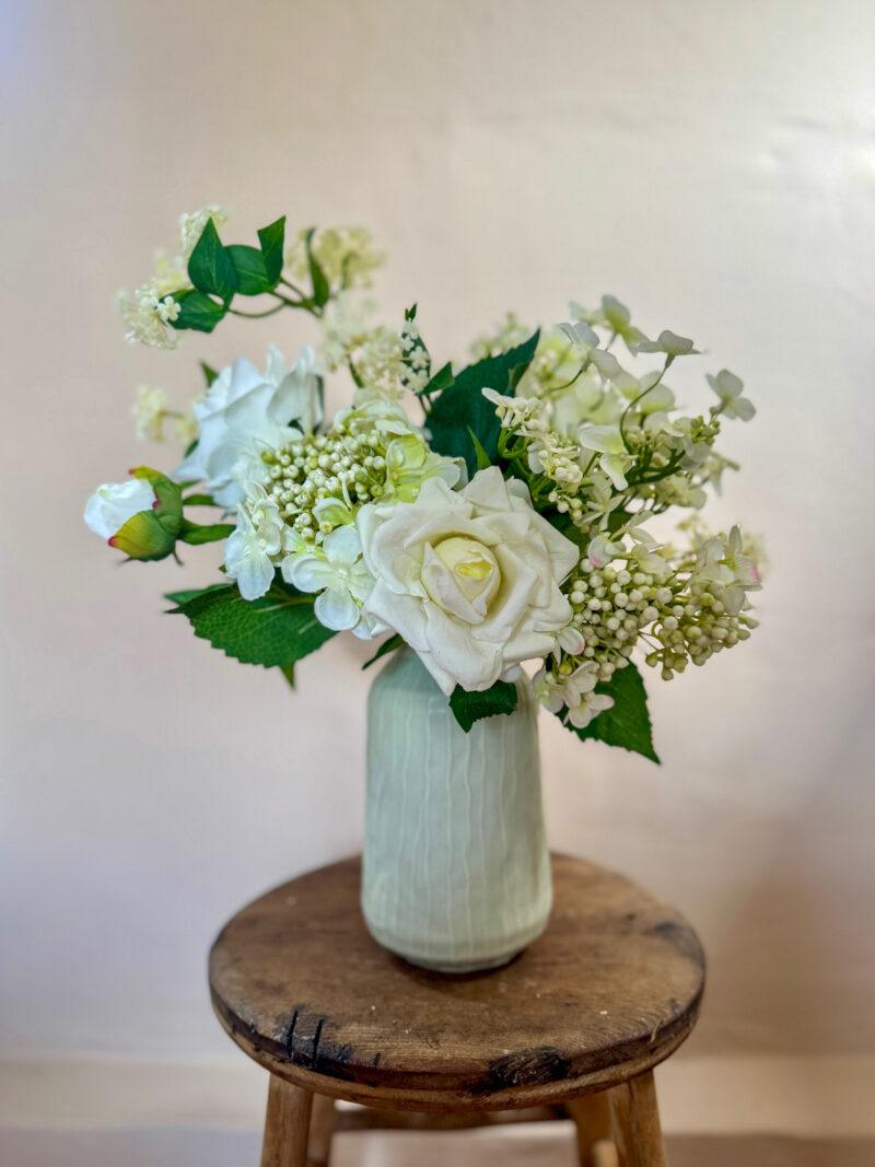 One-off Budding Hydrangea & Vase