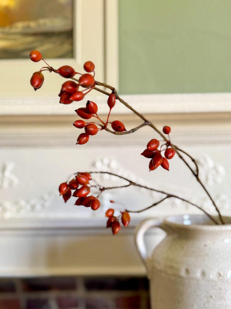 Faux Rosehip Berries Spray - Image 2