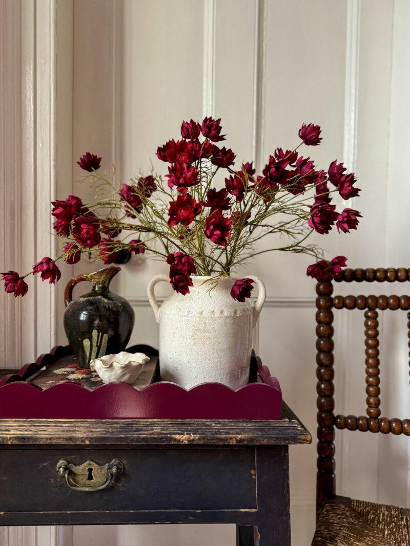 Faux Burgundy Paperdaisy Stem - Image 6