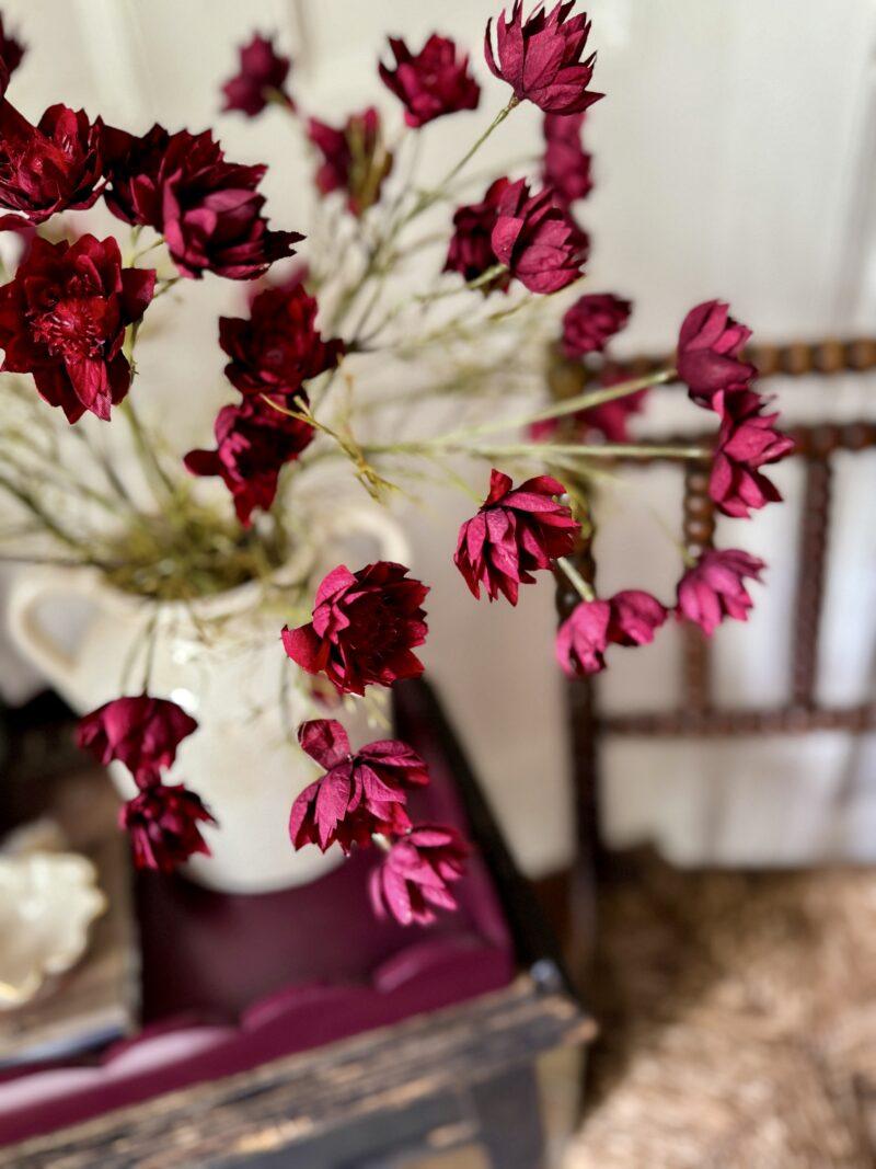 Faux Burgundy Paperdaisy Stem - Image 5