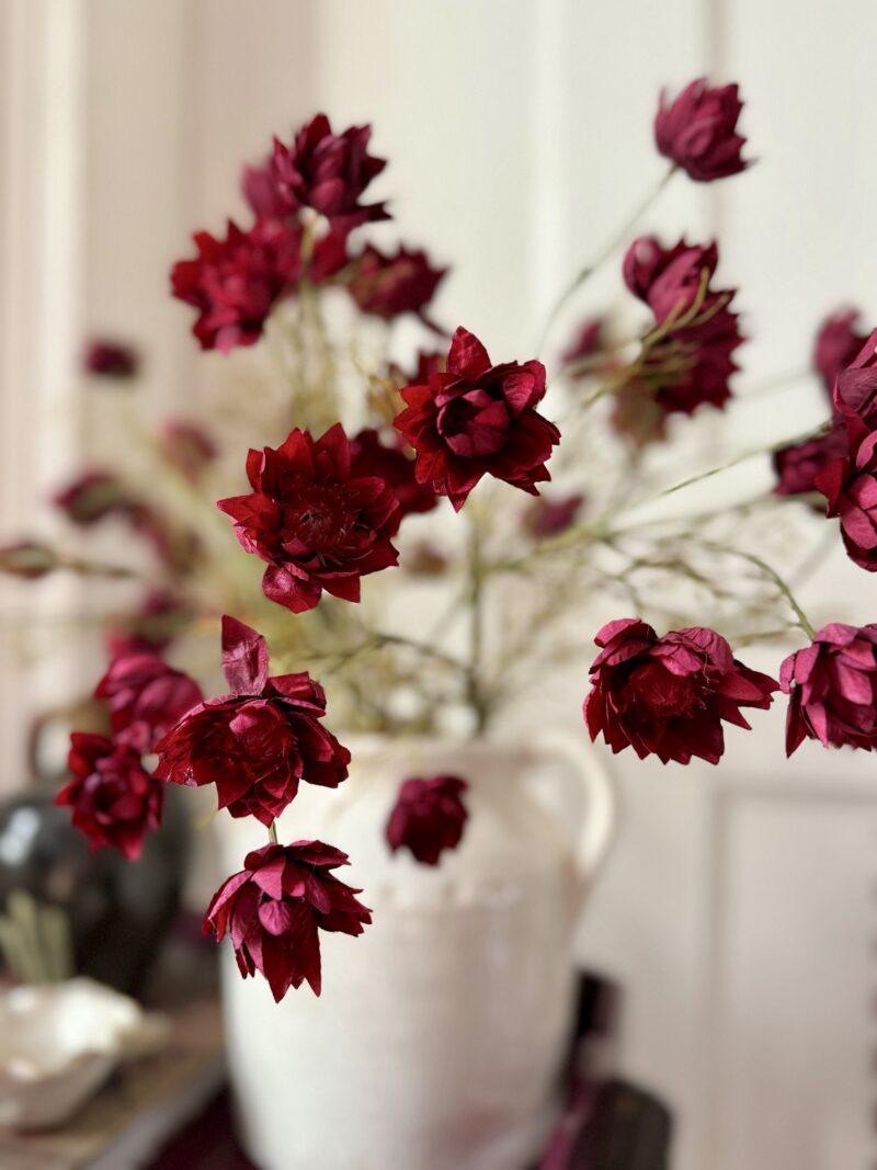 Faux Burgundy Paperdaisy Stem - Image 4
