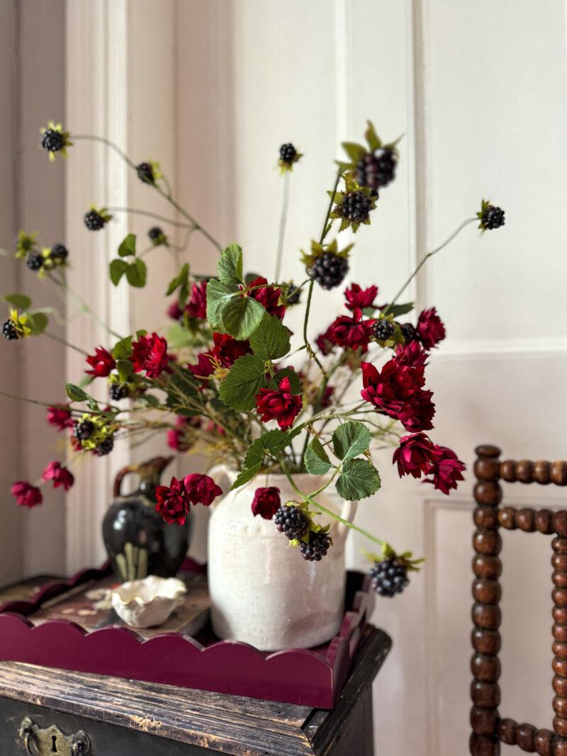 Faux Burgundy Paperdaisy Stem - Image 3