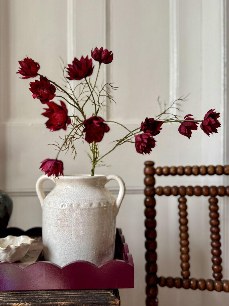 Faux Burgundy Paperdaisy Stem - Image 2