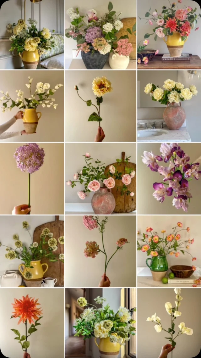 Summer collection teaser 💫 This lovely little lot will be dropping on Friday! Keep an eye on our grid and stories for updates throughout the week…lots of gorgeous colours to celebrate the season 🙌 any favourites you can spy in here? #fauxflowers #summerflowers #colourfulflowers #summercolours #fauxflorals #smallbusiness