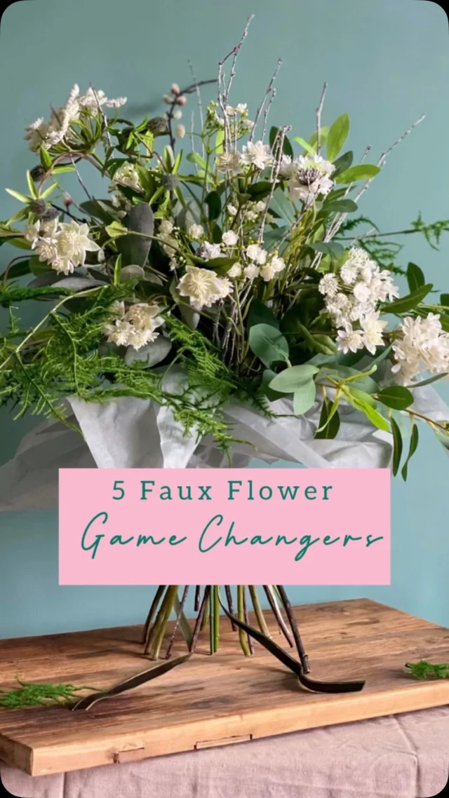 Here’s a few little faux flower game changers to save for later! I promise these work (and believe me when I say a lot of trial and error has been involved in pulling these together)! My absolute number one is foliage, I know people can be hesitant about spending the same on foliage stem as a floral stem but they make such a big difference in the overall look of an arrangement it is absolutely worth it!! Let me know if you give any a try… #fauxflowers #fauxflorals #smallbusiness #smallbusinessuk #resetwithreelschallenge3 #flowertips
